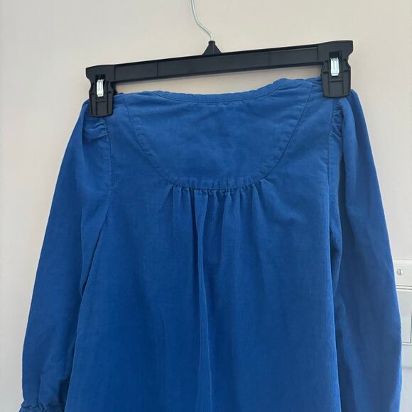 Boden Girl’s Norah Scallop Cord Dress Blue Sz 6-7Y - Picture 8 of 11